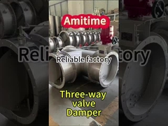 Máy phun điều khiển ba chiều điện Flange thép không gỉ Ventilated Butterfly Valve