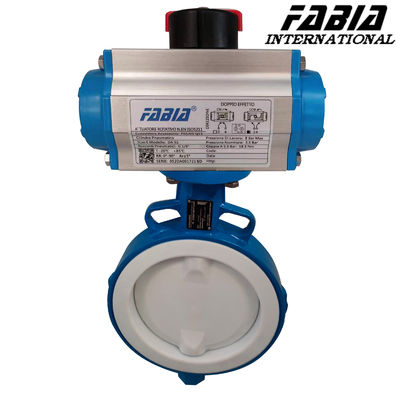 Pn 16 Pneumatic cao su lót van bướm PTFE lót van bướm chống ăn mòn cho chế biến hóa học