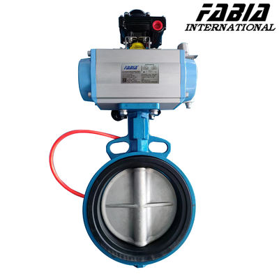 Nước / Dầu / khí Pneumatic van bướm với hệ thống điều khiển khí nén