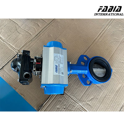 4 Inch Cast Iron Steel Pneumatic Wafer loại Butterfly Vlave Áp suất cao Nhiệt độ cao