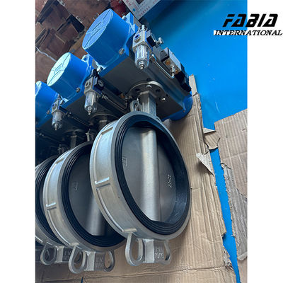 100mm Pneumatic Actuated Butterfly Valve Integration Seamless Kháng ăn mòn