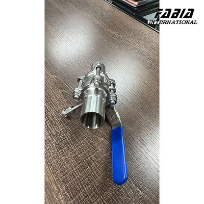 Hạt van ba phần chống nhiệt độ cao với cổng thanh lọc và tay cầm đòn bẩy để thanh lọc các bình phản ứng