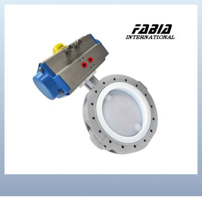 Các sản phẩm van chất lượng cao Vòng kẹp được lót bằng Fluor Pneumatic Butterfly Valve Clamp End