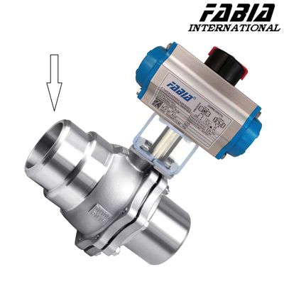 Van bi 2 mảnh 1 inch 2 inch Hàn đối đầu Van bi khí nén