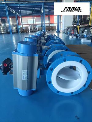 Pneumatic Fluorine Linered Flange Butterfly Valve Kinh tế và hiệu quả